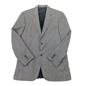 JACK VICTOR 100% Cashmere Blazer 42 Lord & Taylor Black White Houndstooth